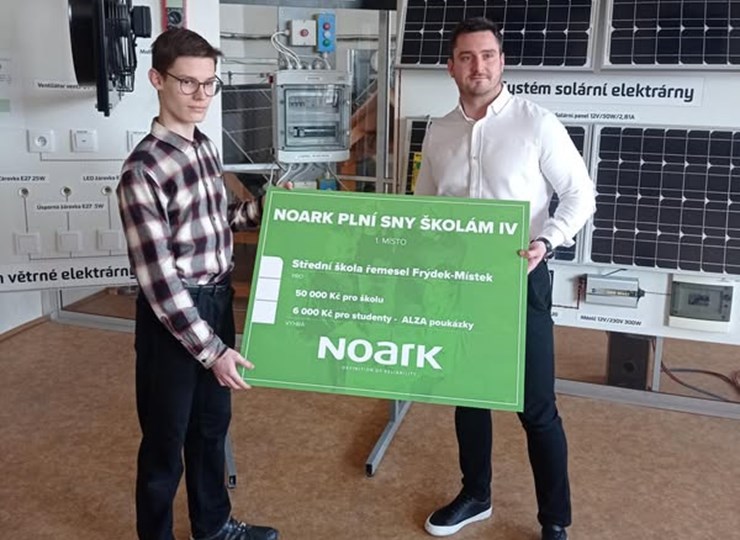 Matěj vyhrál regionální kolo soutěže Noark plní sny školám! 